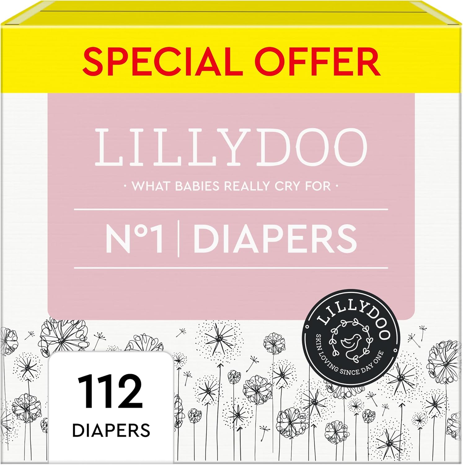 Diapers - Size 1 (4-11 Lbs), Half-Monthly Supply (224 Count),Skin-Friendly, Ultra Soft, Chlorine-Free & Absorbent Baby Diapers