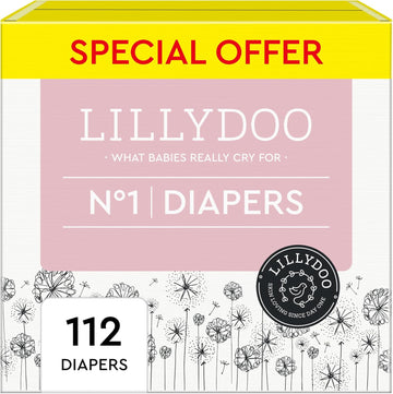 Diapers - Size 1 (4-11 Lbs), Half-Monthly Supply (224 Count),Skin-Friendly, Ultra Soft, Chlorine-Free & Absorbent Baby Diapers