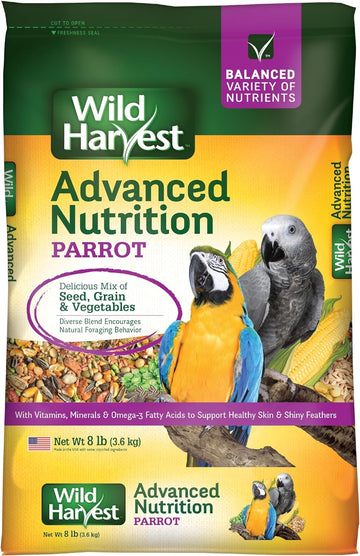 Wild Harvest Advanced Nutrition Parrot 8 Pound Bag,White