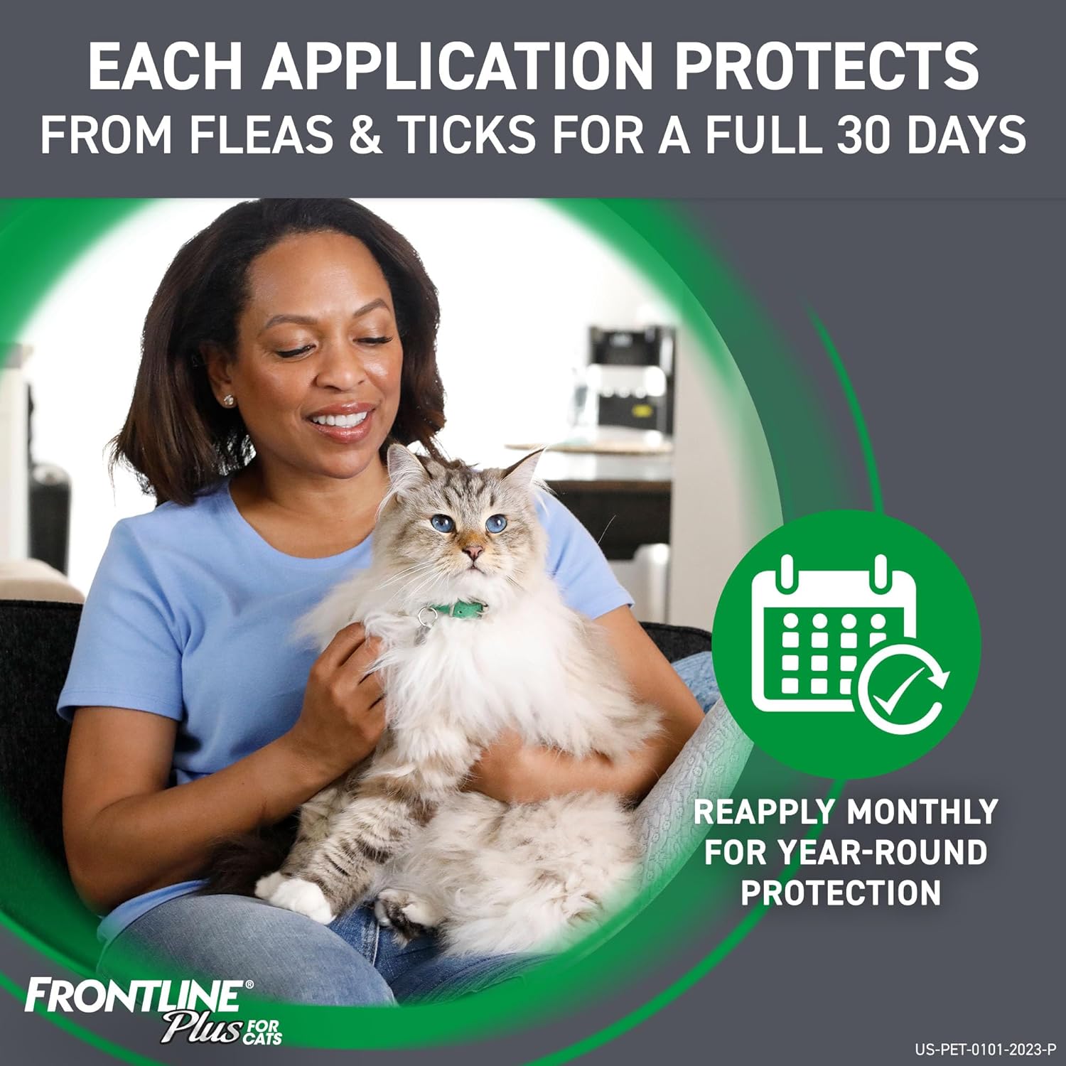 FRONTLINE Plus Flea and Tick Treatment for Cats Over 1.5 lbs., 3 Treatments : Pet Flea Drops : Pet Supplies