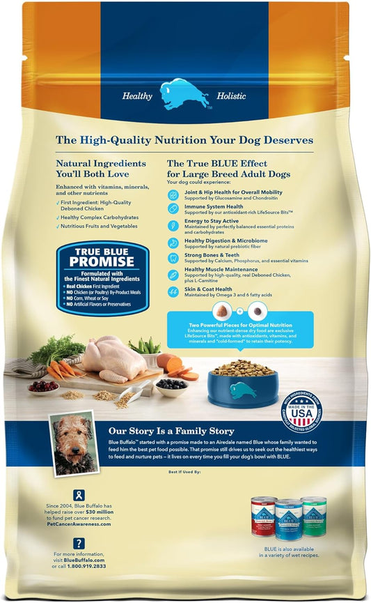 Blue Buffalo Life Protection Formula Large Breed Senior Dry Dog Food, Promotes Joint Health And Immunity, Made With Natural Ingredients, Chicken & Brown Rice Recipe, 34-Lb. Bag