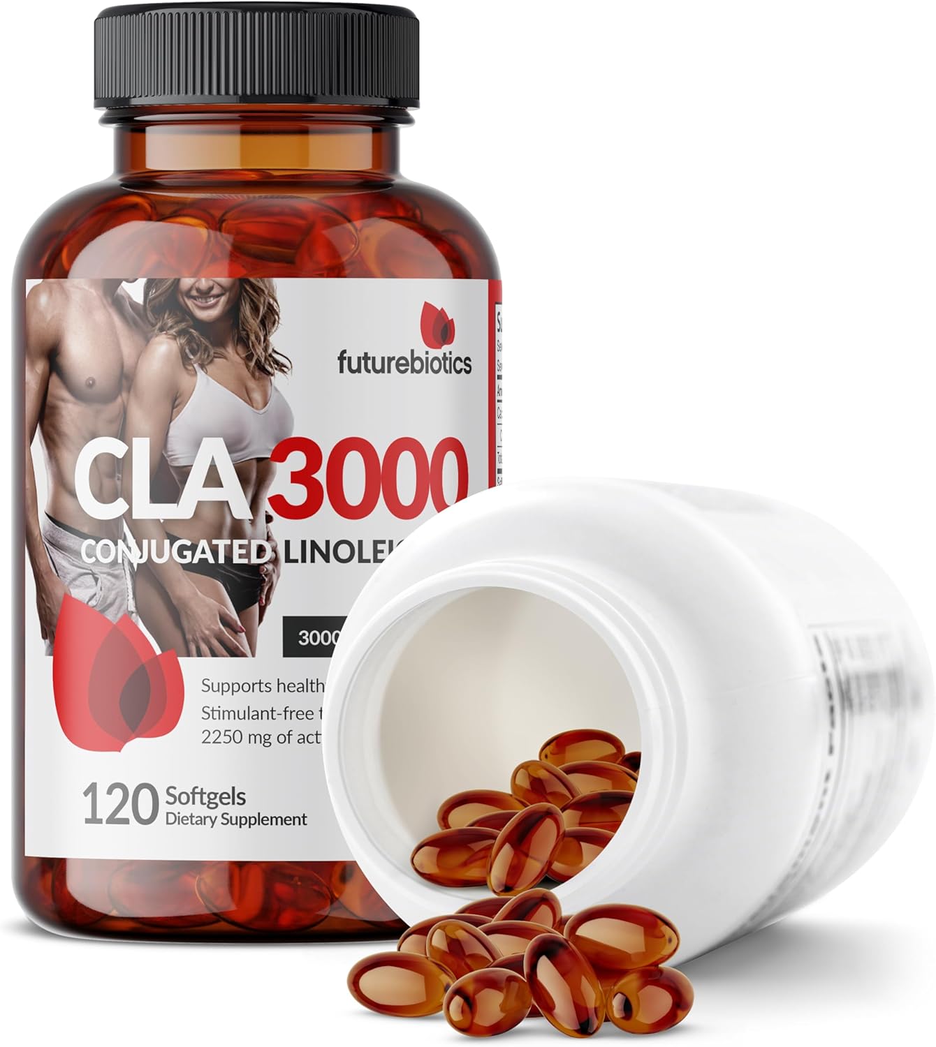 Futurebiotics CLA 3000 Extra High Potency - Non-Stimulating Conjugated Linoleic Acid, Non GMO, 120 Softgels : Health & Household