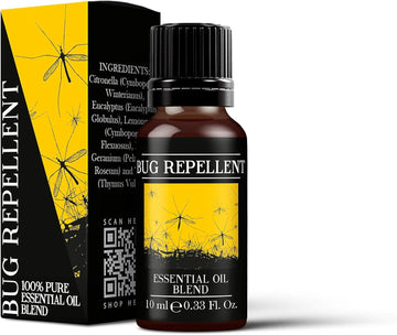 Mystix London | Bug Repellent Pure & Natural Essential Oil Blend 10Ml - For Diffusers, Aromatherapy & Massage Blends | Perfect As A Gift | Vegan, Gmo Free