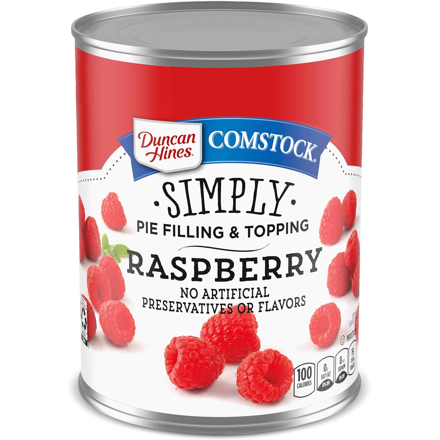 Duncan Hines Comstock Simply Pie Filling, Raspberry, 21 Ounce (Pack Of 8)