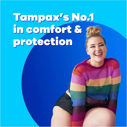 Tampax Compak Pearl Tampons, Super Plus With Applicator, 64 Tampons (16 x 4 Packs), Leak Protection And Discretion