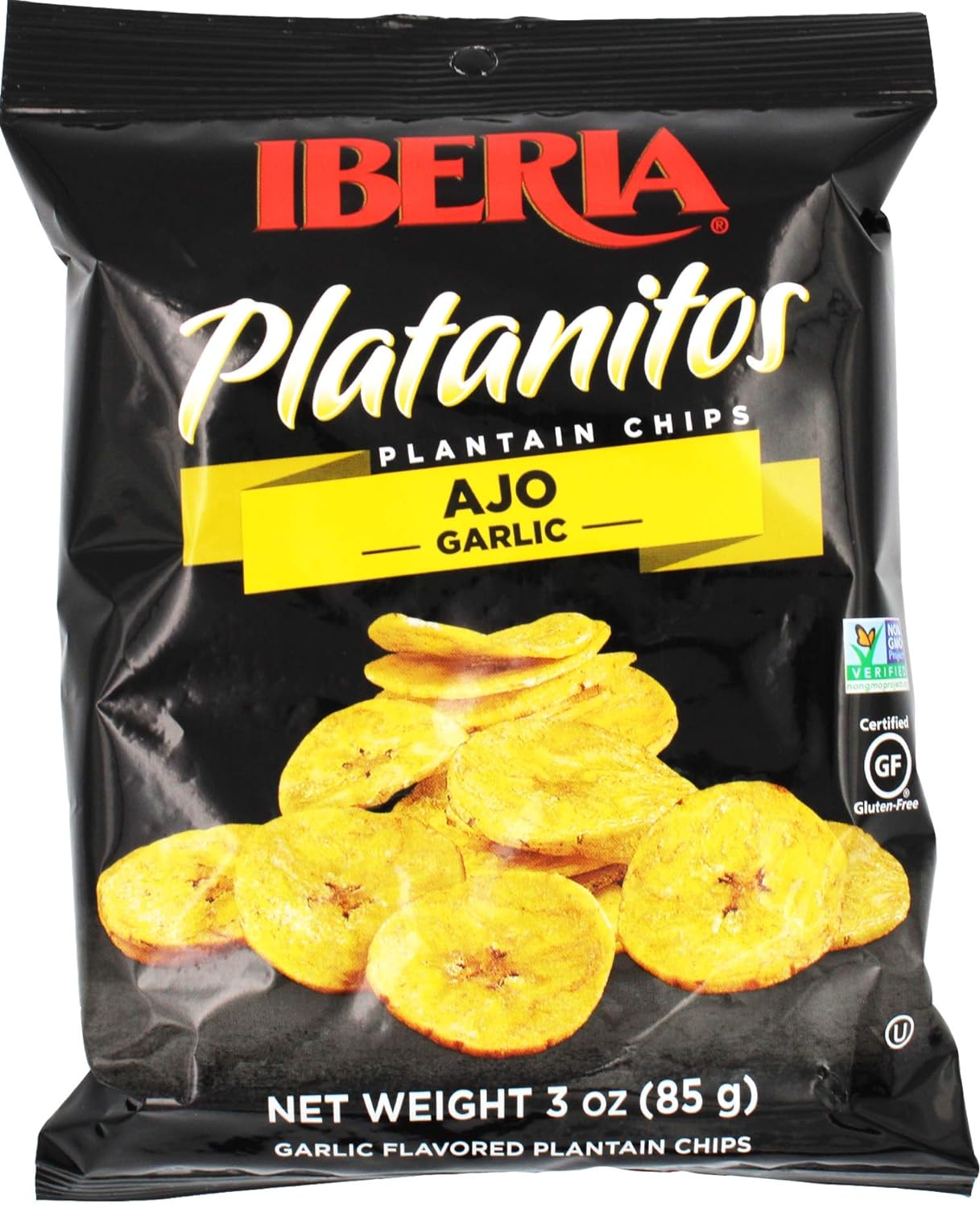 Iberia Garlic Plantain Chips, 3 Ounce (Pack of 24) : Everything Else