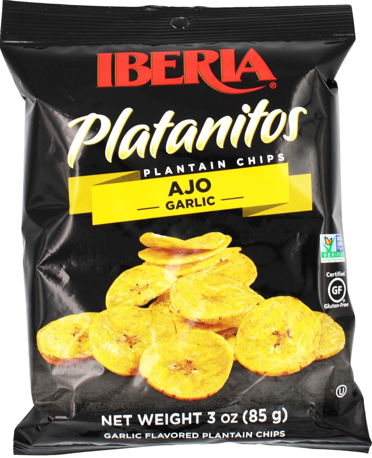 Iberia Garlic Plantain Chips, 3 Ounce (Pack Of 24)