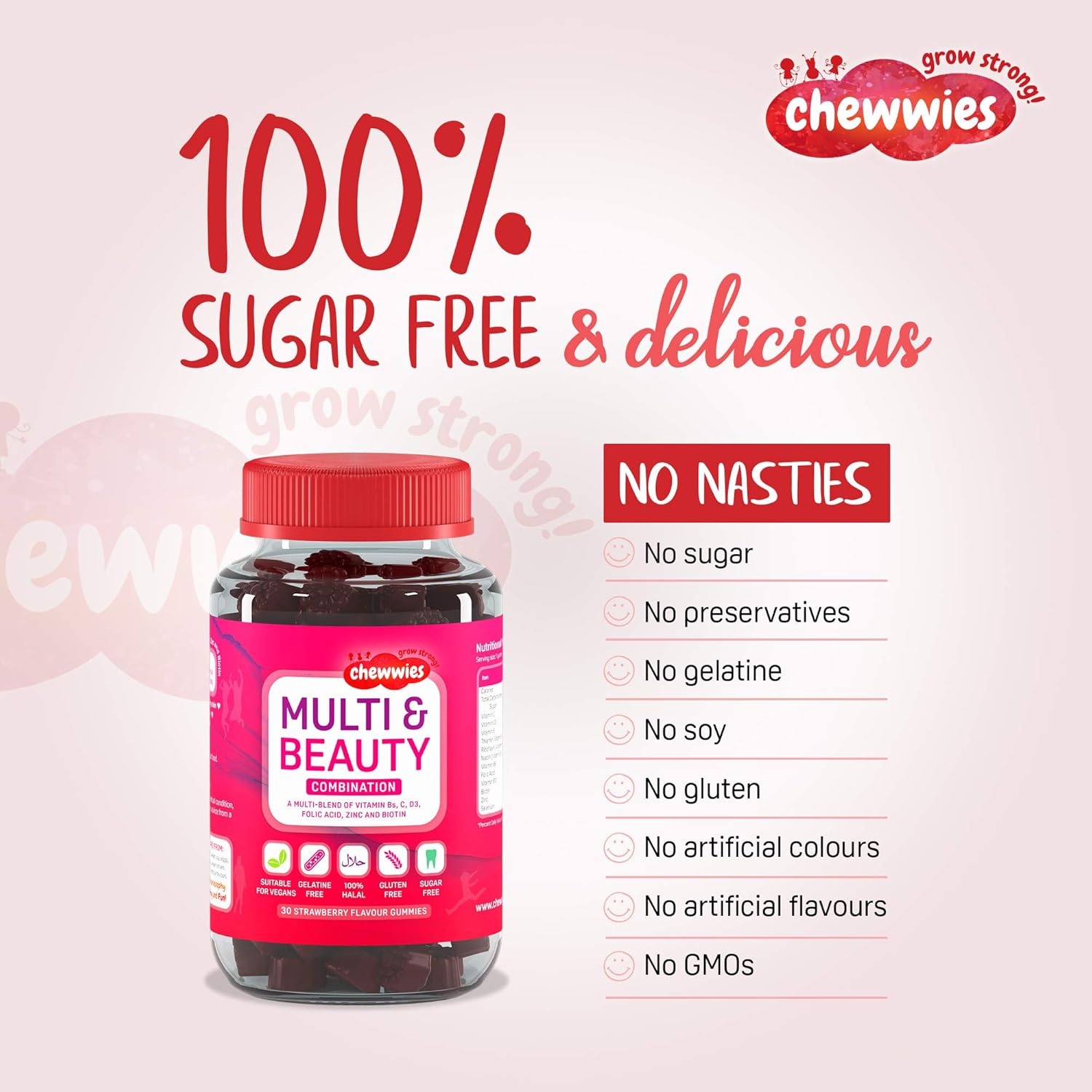 Women’s Multivitamin & Mineral – Vegan Chewable Gummies - Formulated for Women - 1-Month Supply by Chewwies Vitamins : Amazon.co.uk: Health & Personal Care