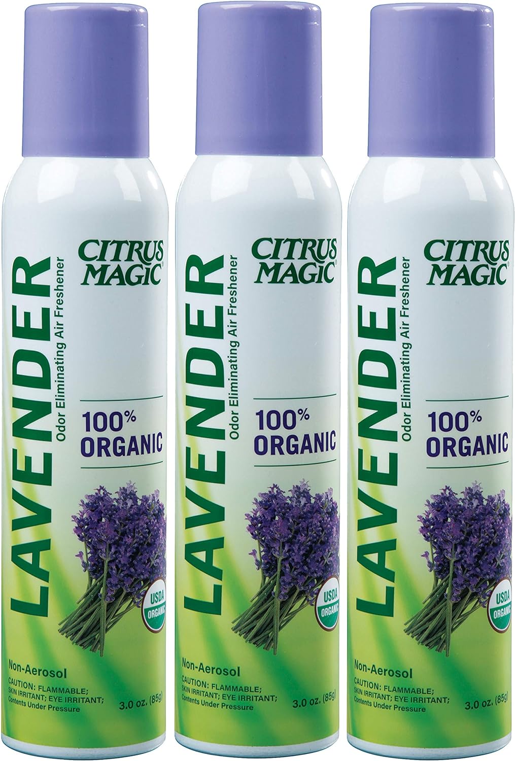 Citrus Magic Organic Natural Odor Eliminating Air Freshener Spray, Lavender Eucalyptus, 3-Ounce, Pack of 3