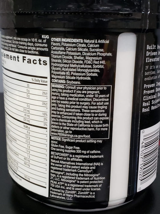 Beyond Raw Lit Af | Advanced Formula Clinical Strength Pre-Workout Powder | Contains Caffeine, L-Citruline, And Nitrosigine | Sweet & Tart | 20 Servings