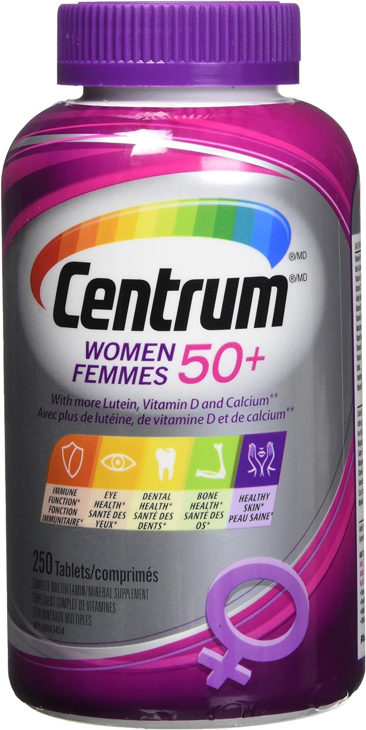 Centrum Multivitamin/Mineral Supplement For Women 50+, 250 Tablets