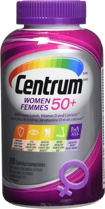 Centrum Multivitamin/Mineral Supplement For Women 50+, 250 Tablets