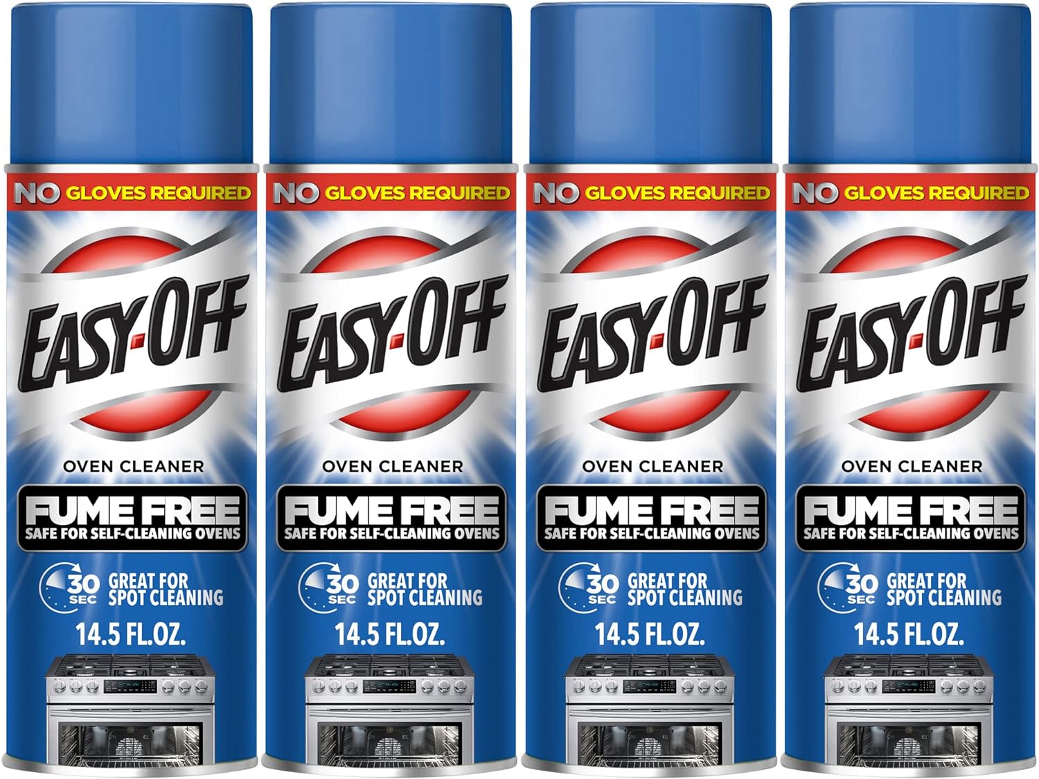 Easy-Off Fume Free Oven Cleaner, Lemon 14.5 Oz Can (Pack of 4)