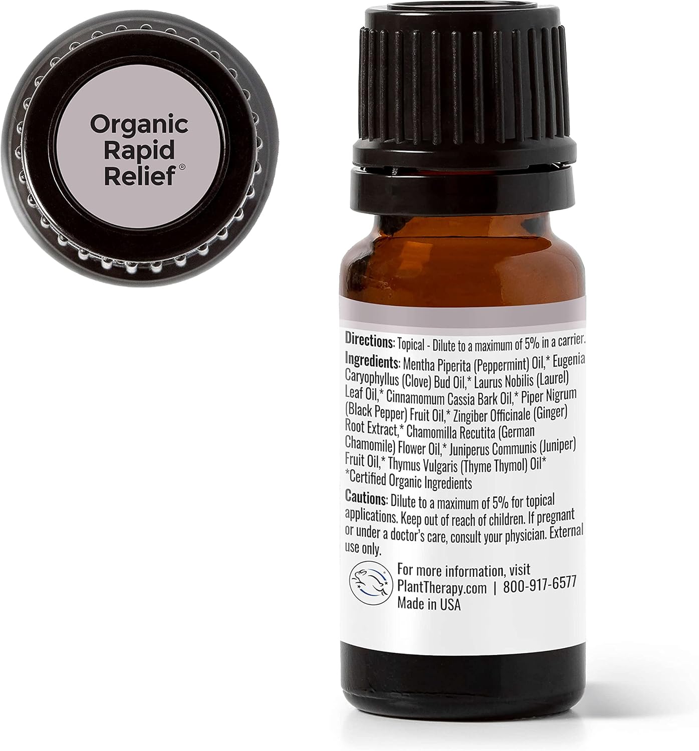 Plant Therapy Organic Rapid Relief Essential Oil Blend 10 mL (1/3 oz) Pain and Soreness Blend 100% Pure, Undiluted, Natural Aromatherapy, Therapeutic Grade : Health & Household
