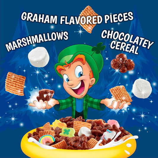 Lucky Charms S’mores Cereal with Marshmallows, With Leprechaun Trap, Made With Whole Grain, Family Size, 18.7 OZ