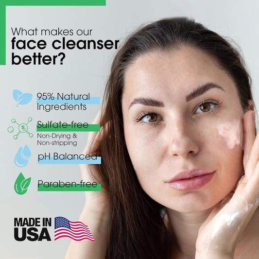 Yes To Cucumbers Daily Gentle Milk Cleanser, Soothing Face Wash That Won'T Strip Your Skin & Holds Moisture, With Cucumber Extract, Soy Proteins & Green Tea, Natural, Vegan & Cruelty Free, 6 Fl Oz