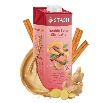 Stash Double Spice Chai Latte Concentrate - Barista Style Caffeinated Chai Tea Beverage - Crafted In Oregon - Plant Based And Dairy-Free, Serve Hot Or Iced, 32 Fl Oz (Pack Of 6)