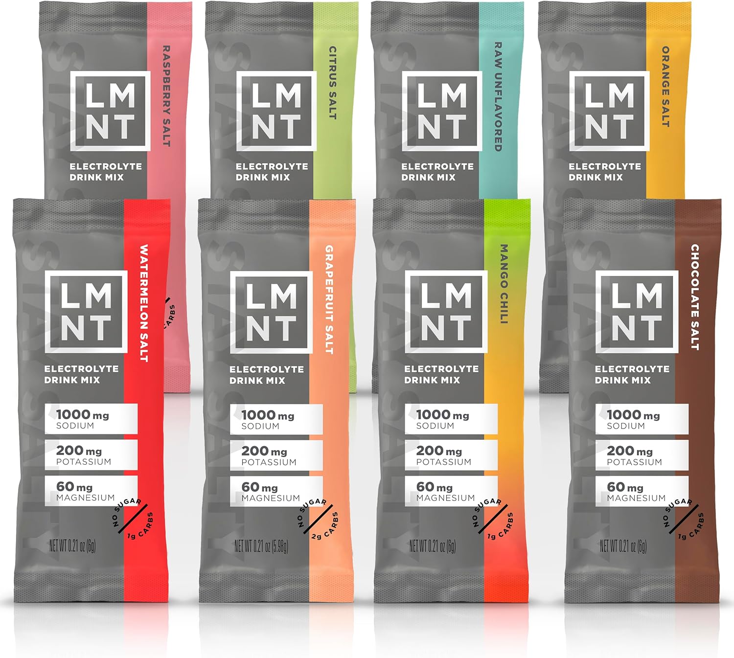 Lmnt Zero Sugar Electrolytes - Sample Pack | Drink Mix | 8 Sticks