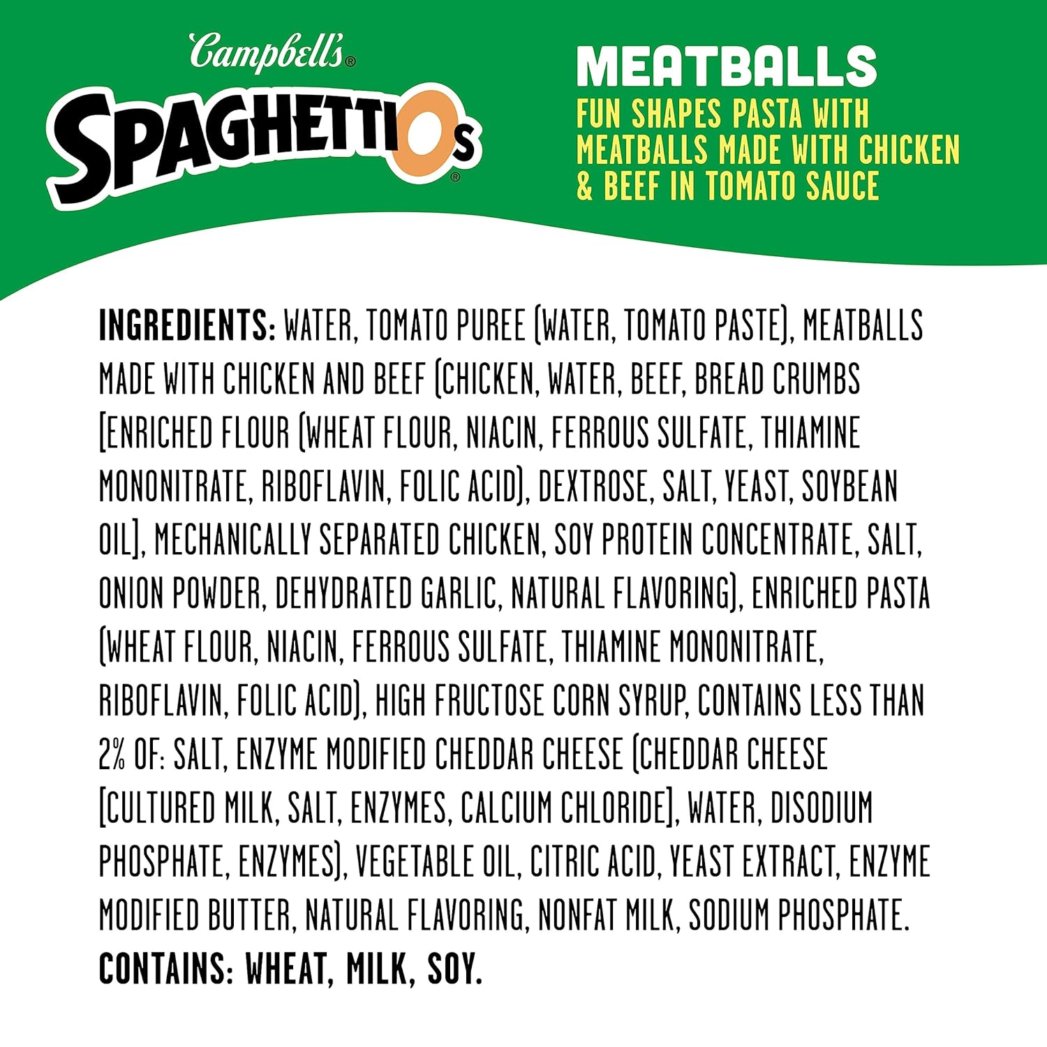 SpaghettiOs Super Mario Bros Canned Pasta with Meatballs, 15.6 oz Can : Grocery & Gourmet Food