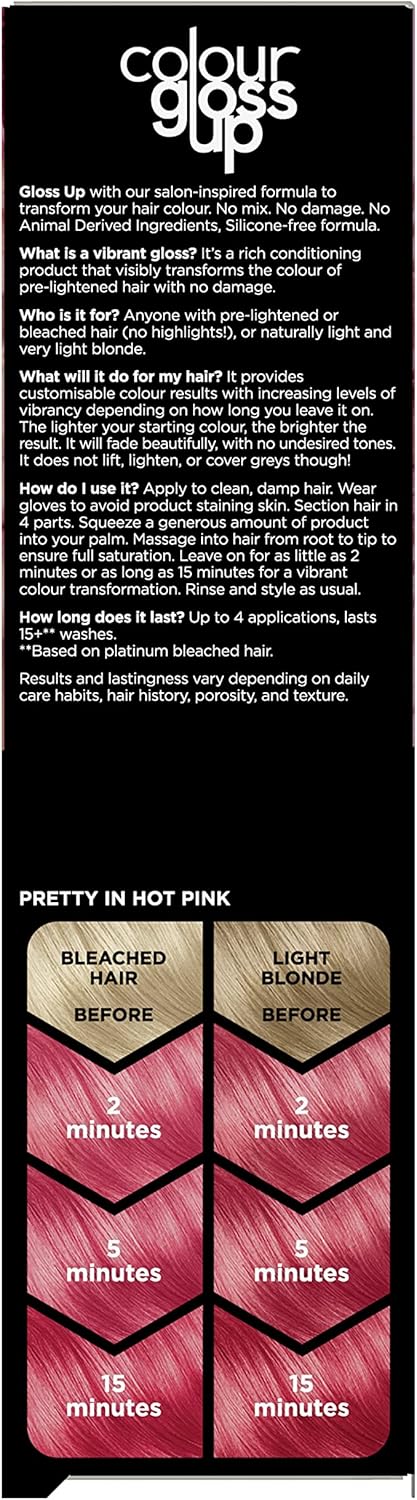 Clairol Colour Gloss Up Conditioner, Pretty In Hot Pink, 130Ml