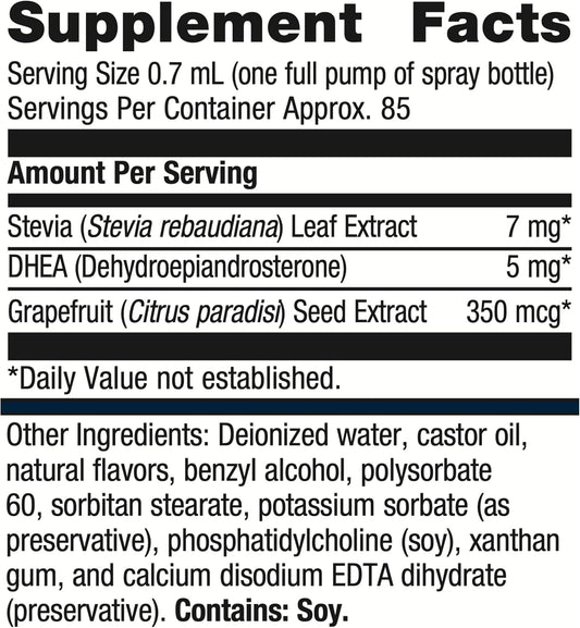 Metagenics Biosom - Liquid Dhea Supplement Spray - For Men & Women - With Grapefruit Extract, Stevia & Dhea - Liposomal Form Of Dhea - 85 Servings