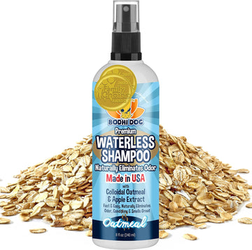 Bodhi Dog Waterless Shampoo | Natural Dry Shampoo For Dogs Or Cats | Neutralizes Pet Odor | No Rinse Required | Made With Natural Extracts | Vet Approved- Made In Usa (Oatmeal And Apple, 8 Fl Oz)