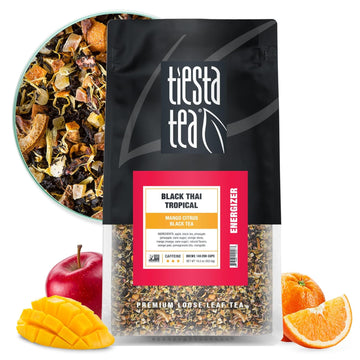 Tiesta Tea - Black Thai Tropical | Mango Citrus Black Tea | Premium Loose Leaf Tea Blends | Caffeinated Black Tea | Make Hot Or Iced Tea & Brews Up To 200 Cups - 16 Ounce Resealable Bulk Pouch