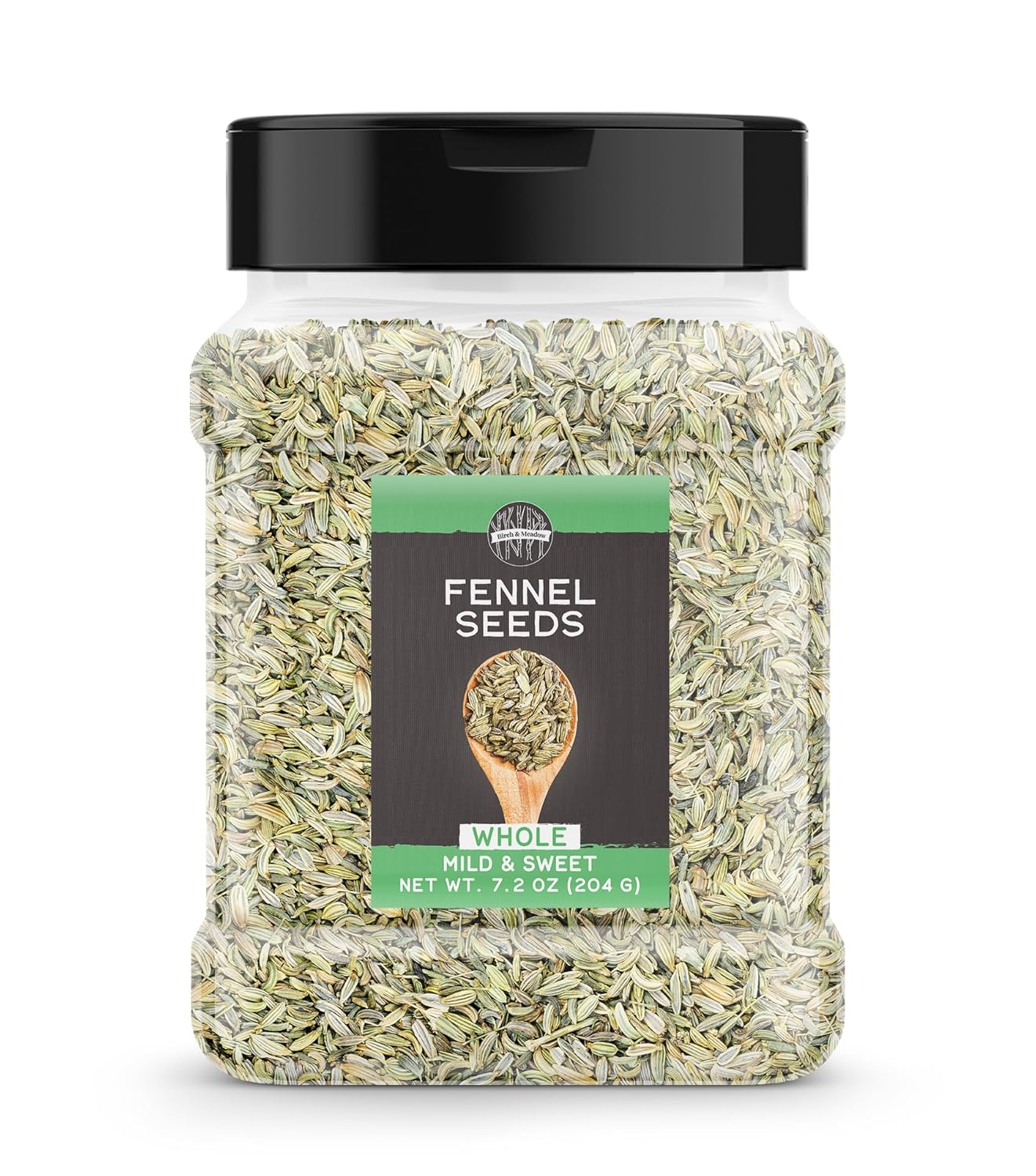 Birch & Meadow Fennel Seeds, 7.2 Oz, Whole Seeds, Mild & Sweet Flavor