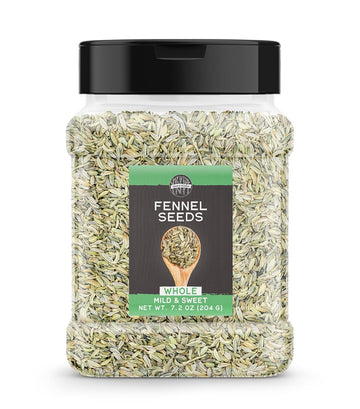 Birch & Meadow Fennel Seeds, 7.2 Oz, Whole Seeds, Mild & Sweet Flavor