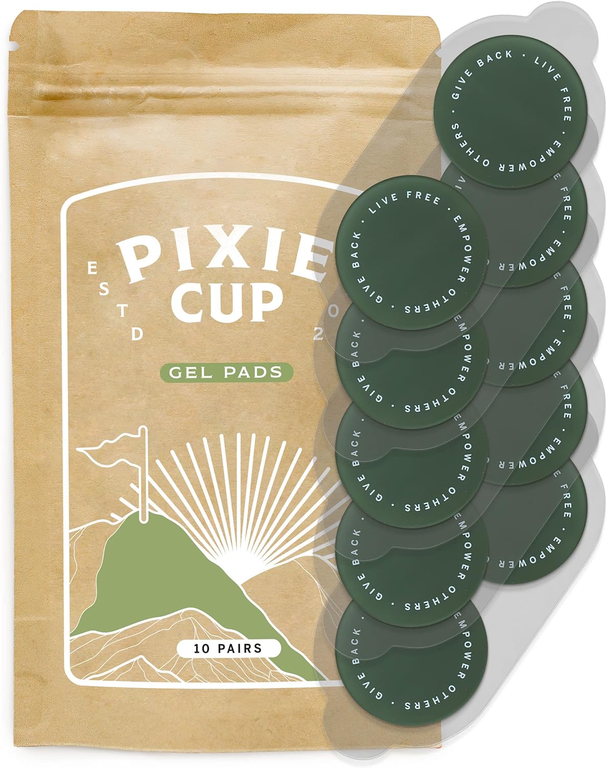 Pixie Pulse Replacement Pads - Replacement Gel Pads for Menstrual Cramps Unit - Pack of 20 (10 Pairs)