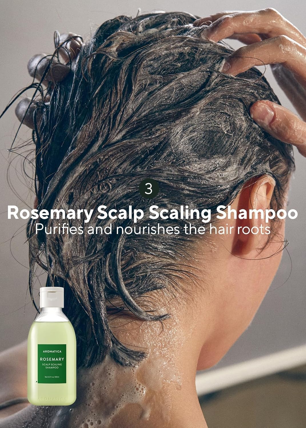 Aromatica Rosemary Scalp Scaling Trial Kit - Travel Size Korean Hair Care Kit For Women With Mini Wooden Brush, Gentle Exfoliating Scalp Care For Hair Growth Product, Vegan Formula : Beauty & Personal Care