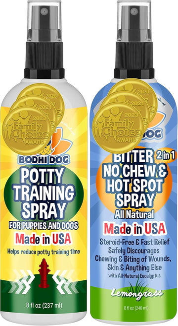 Bodhi Dog Bitter 2 In 1 No Chew 8Oz + House Breaking Spray 8Oz Bundle