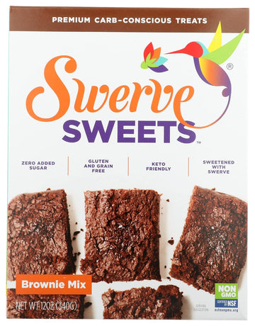 Swerve Sweets Brownie Bake Mix, Gluten Free, No Sugar Added, 12 Ounces (Pack Of 1)