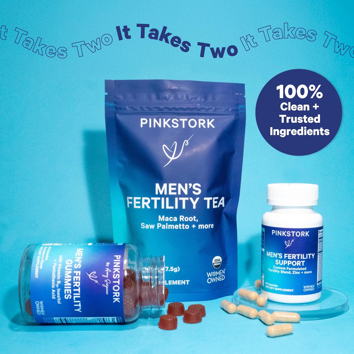 Blue Stork Fertility Supplements for Men - Supports Conception for Him - Male Prenatal Vitamins with Maca Root, Ashwagandha, Folate, B12 - Sperm Heath, Drive, Motility - 60 Capsules : Health & Household