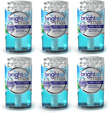 Bright Air Max Odor Eliminator Air Freshener, Cool & Clean, 4 oz, 6 Pack