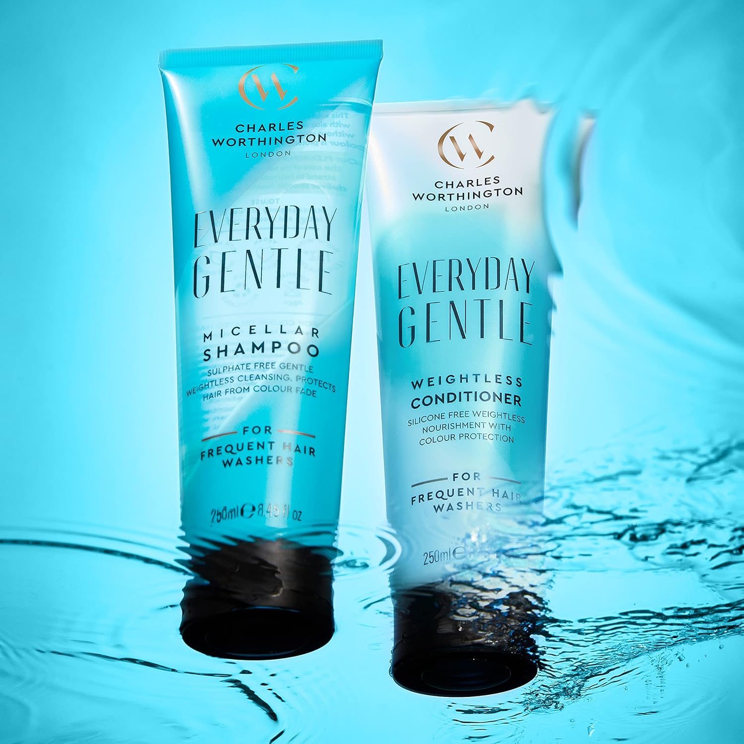 Charles Worthington Everyday Gentle Micellar Duo, Weightless Shampoo and Conditioner Daily Haircare Routine, 2 x 250 ml : Amazon.co.uk: Beauty
