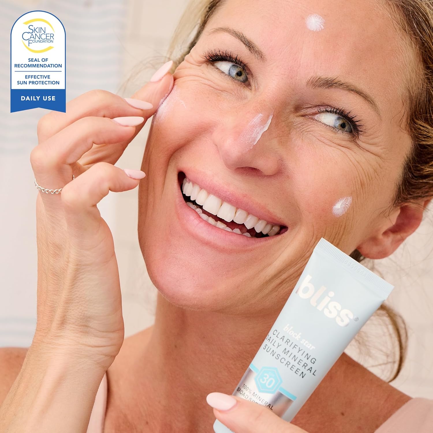 Bliss Block Star Clarifying Daily Mineral Sunscreen Broad Spectrum Spf 30, Blendable Pore Safe Formula For Blemish Prone Skin With Salicylic Acid And Witch Hazel, 1.4 Fl Oz : Beauty & Personal Care