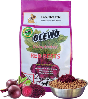 Olewo Original Red Beets for Dogs – Natural Dog Anti Itch, Dog Food Topper, Skin & Coat Support – Dehydrated Vegetables for Dogs, Dog Supplements & Vitamins, Toppers for Dogs, Fiber for Dogs, 5.5 lbs