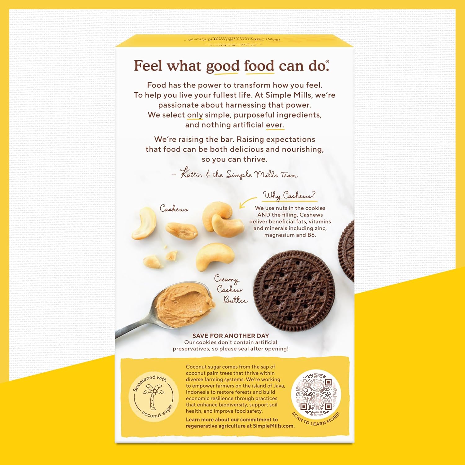 Simple Mills Cocoa Cashew Crème Sandwich Cookies - Gluten Free, Vegan, Healthy Snacks, 6.7 Ounce (Pack Of 1)