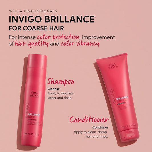 Wella Professionals Invigo Brilliance For Coarse Colored Hair, For Color Protection & Color Vibrancy