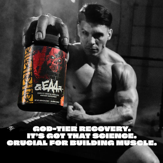 Mutant Geaar - 9.4G Of Eaa Powder + Arginine, 7G Bcaas, 4G Leucine, Electrolytes, Coconut Water, 30 Servings - Blue Raspberry