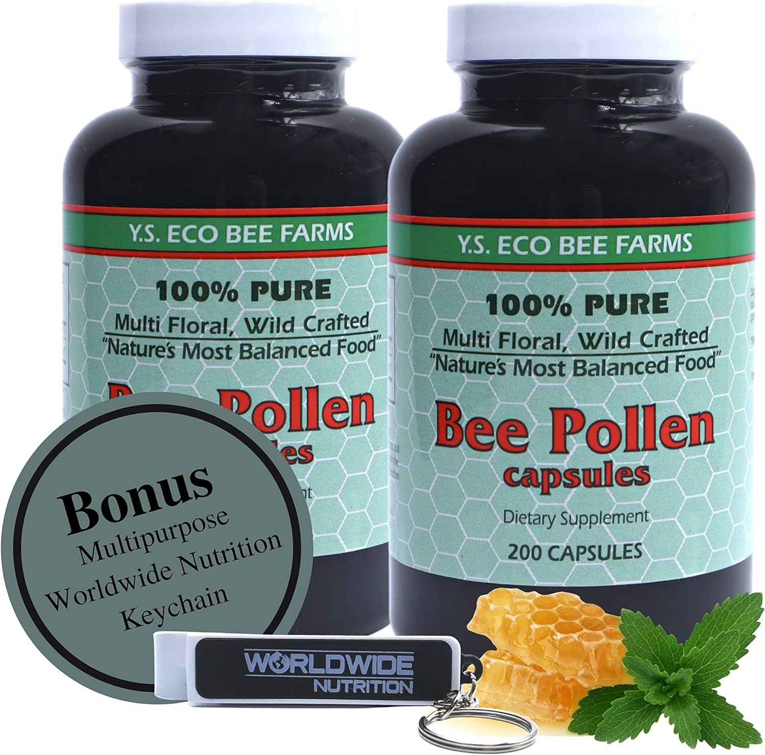 Y.S. Eco Bee Farms 100% Pure, Wild Crafted Bee Pollen Capsules - Organ