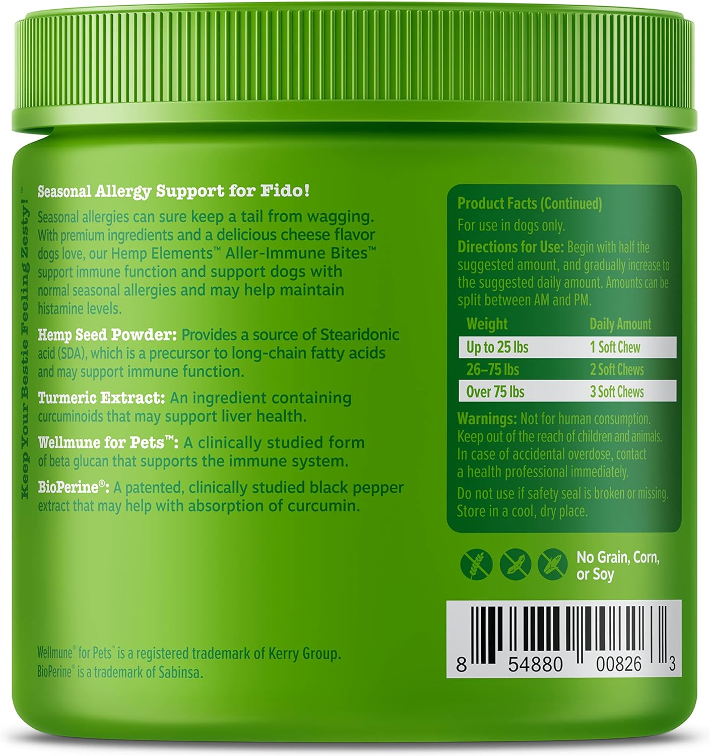 Zesty Paws Dog Allergy Relief - Anti Itch Supplement - Omega 3 Probiotics for Dogs - Salmon Oil Digestive Health - Soft Chews for Skin & Seasonal Allergies - with Epicor Pets – Hemp - 90 Count… : Pet Supplies