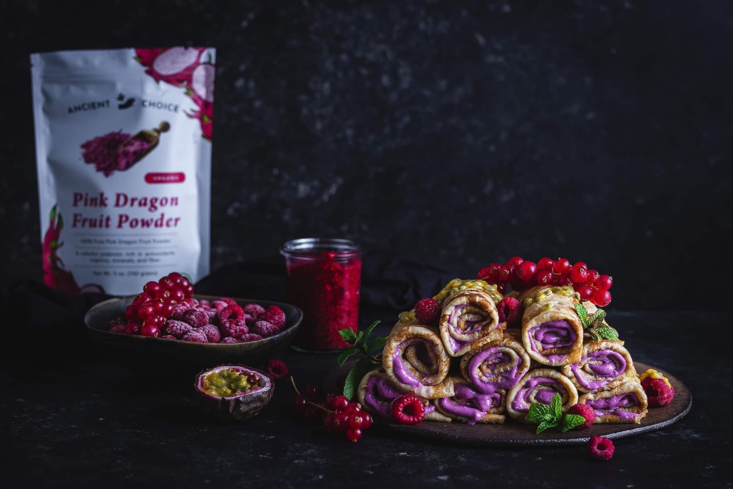 Ancient Choice - Red Dragon Fruit Powder (4 Ounces) | Usda Organic Freeze Dried | Non-Gmo Pitaya | Natural Food Coloring | Vegan Pink Superfood | Vegetarian | Smoothie | Baking | Fiber | Prebiotic : Grocery & Gourmet Food