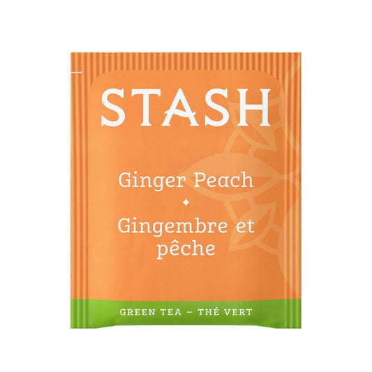 Stash Tea Ginger Peach Green Tea - Caffeinated, Non-Gmo Project Verified Premium Tea With No Artificial Ingredients, 18 Count (Pack Of 6) - 108 Bags Total