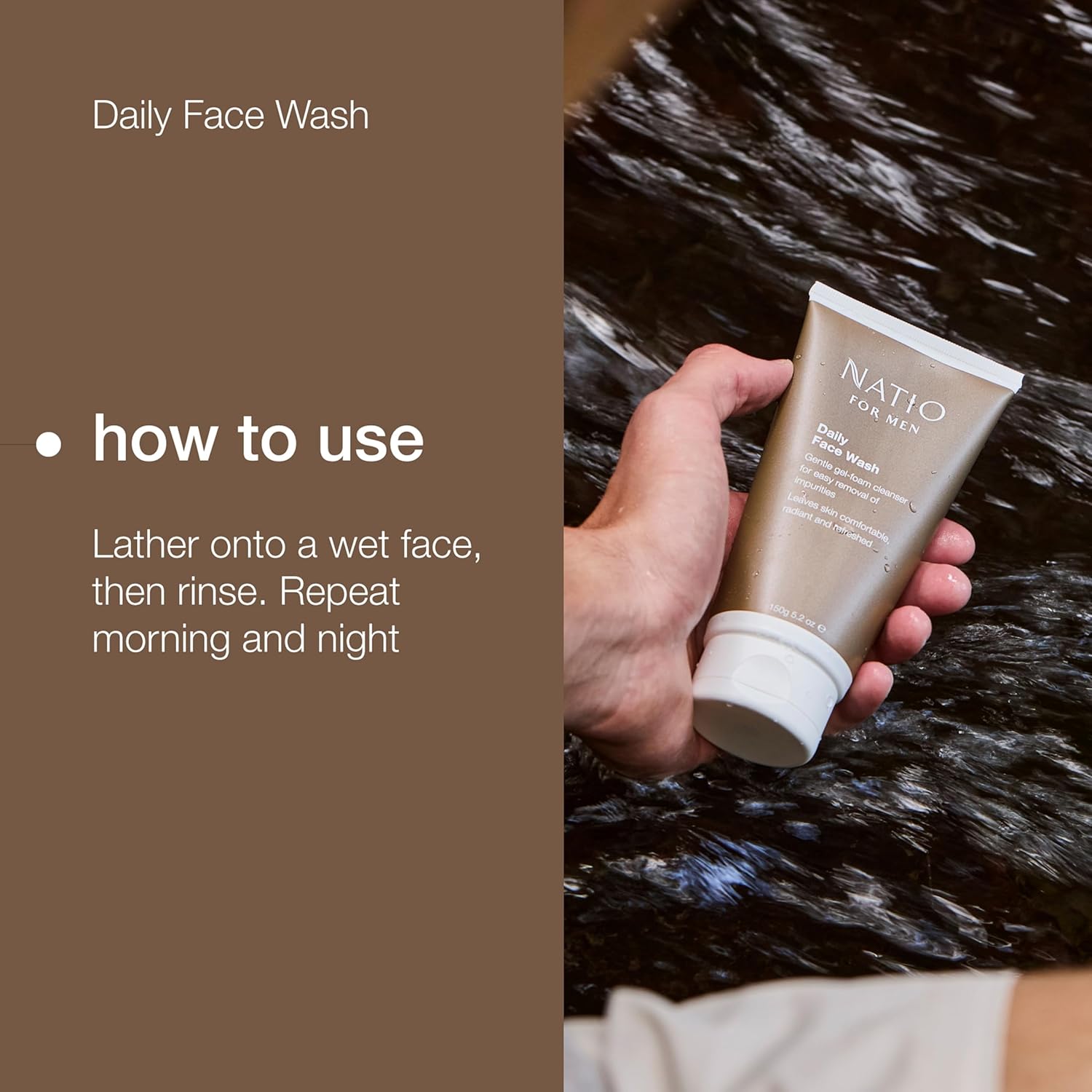 Natio for Men Daily Face Wash 150g : Amazon.co.uk: Beauty