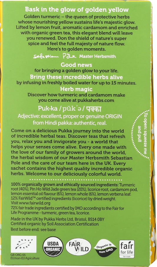 Pukka Organic Turmeric Gold Tea, 20 Ct