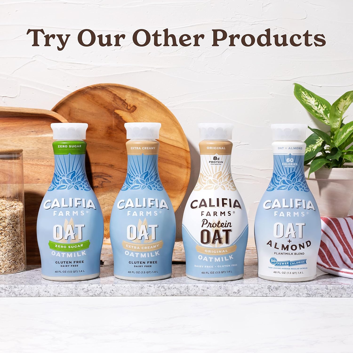 Califia Farms - Extra Creamy Oat Milk, 48 Oz, Dairy Free, Plant Based, Vegan, Gluten Free, Non Gmo, High Calcium, Smoothie, Oatmilk