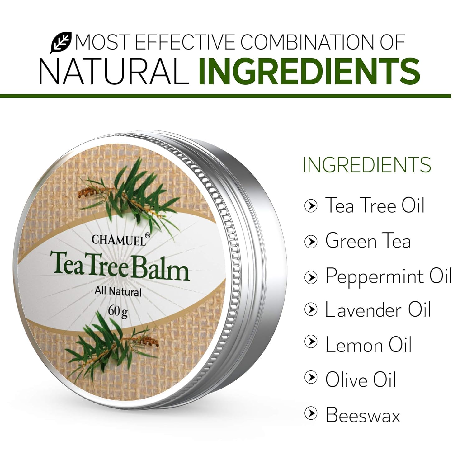 TEA TREE OIL BALM -100% All Natural | Great Cream for Soothing Irritations like Eczema, Psoriasis, Rashes, Insect Bites, Folliculitis, Acne, Itches, Dry Chapped Heels, Cuticles, Saddle Sores and more! : All Natural Antifungal Ointment For Folliculitis : Health & Household