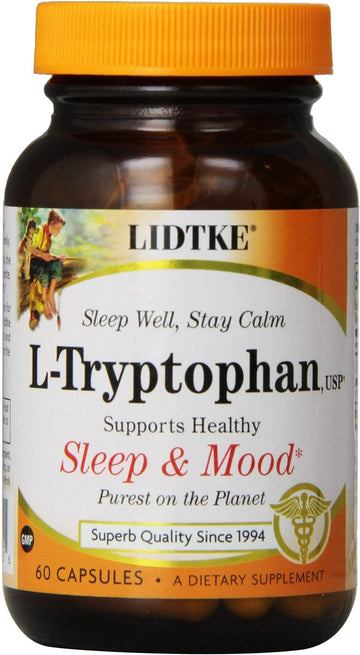 Lidtke Technologies L-Tryptophan Capsules, 60 Count